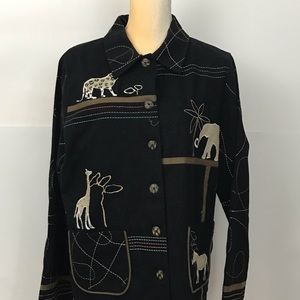 Tan Jay women jacket.     Size Medium.